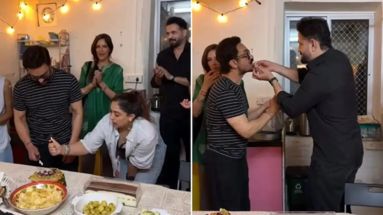 Aamir Khan celebrated his 61st birthday with a small gathering at home alongside his children Junaid Khan, Ira Khan and Azad Rao Khan, and girlfriend Gauri Spratt, keeping the occasion intimate amid work on upcoming film Ek Din. Read full story here